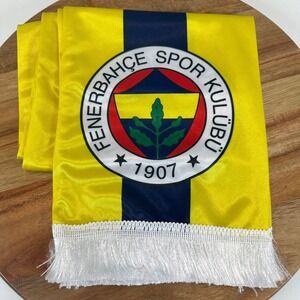 Fenerbahce Spor Kulubu Soccer Scarf Yellow Navy Blue Fenerium Extra Licensed
